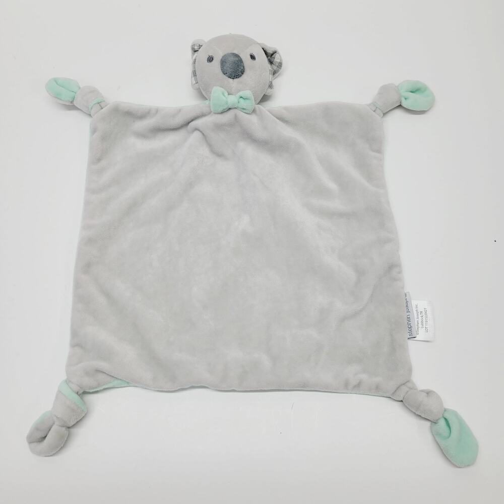 Stephen Joseph Hobby Lobby Lovey Security Blanket Aqua Grey Knots Koala Baby